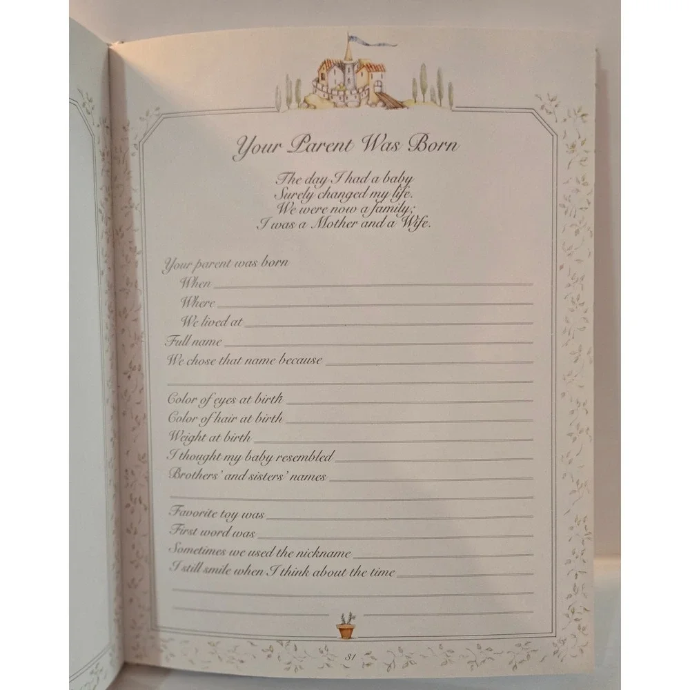Vtg Grandmother Remembers A Written Heirloom For My‎ Grandchild Journal Book New